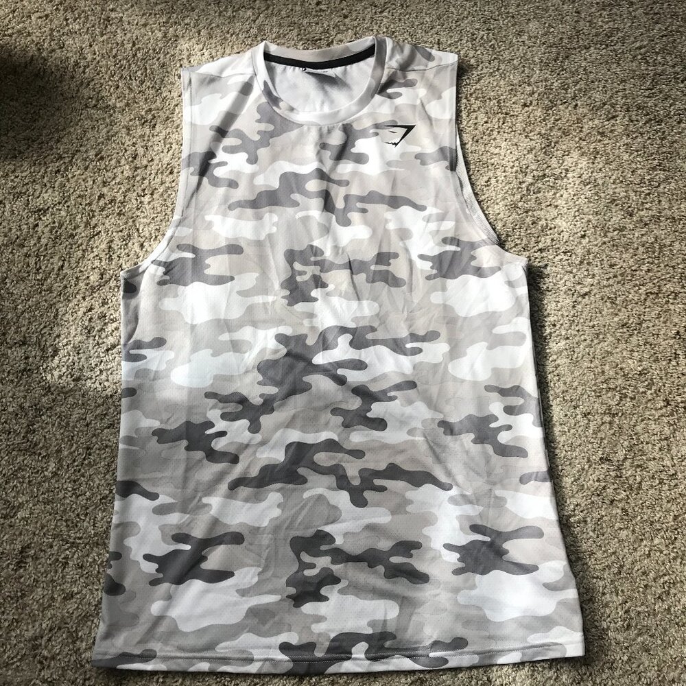 Gymshark Gray Camo Tank Top